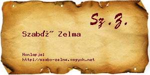 Szabó Zelma névjegykártya